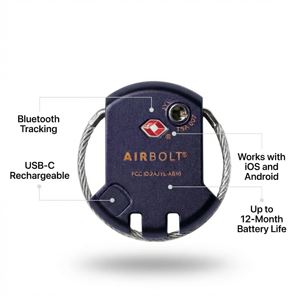 AirBolt® The Truly Smart Travel Lock (Gen 5)
