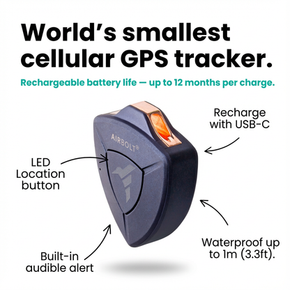 AirBolt® GPS Gen 2 - Real-Time GPS Tracker with Up To 12-Month Battery Life
